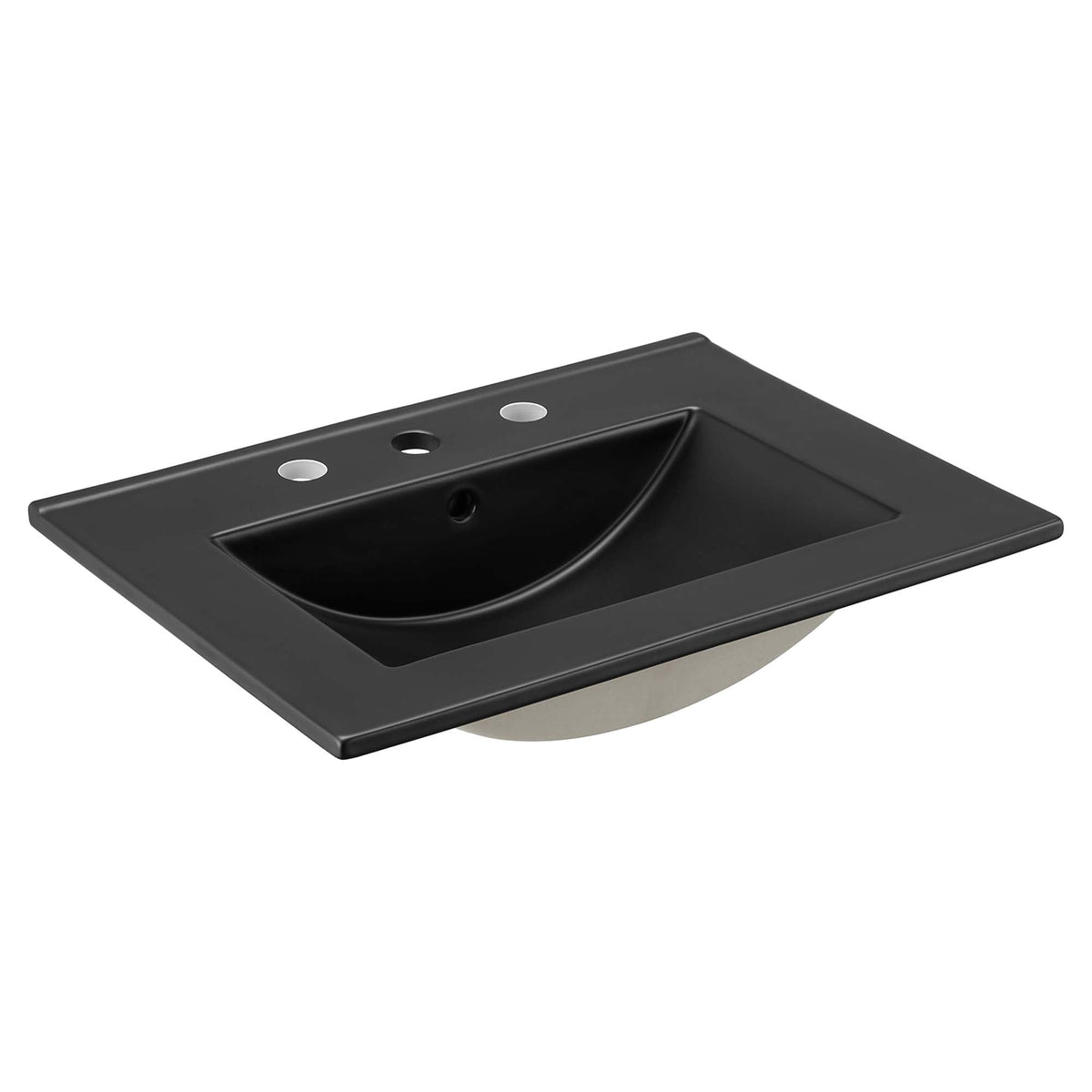 Render Wall-Mount Bathroom Vanity with Black Basin Included