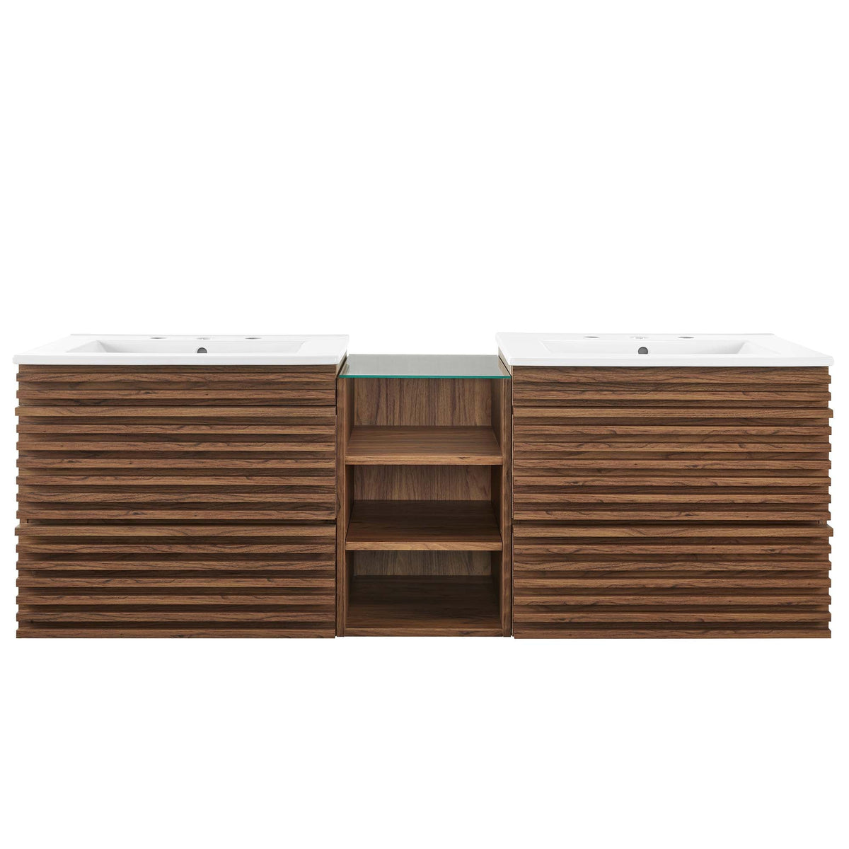 Render Wall-Mount Bathroom Vanity with Black Basin Included