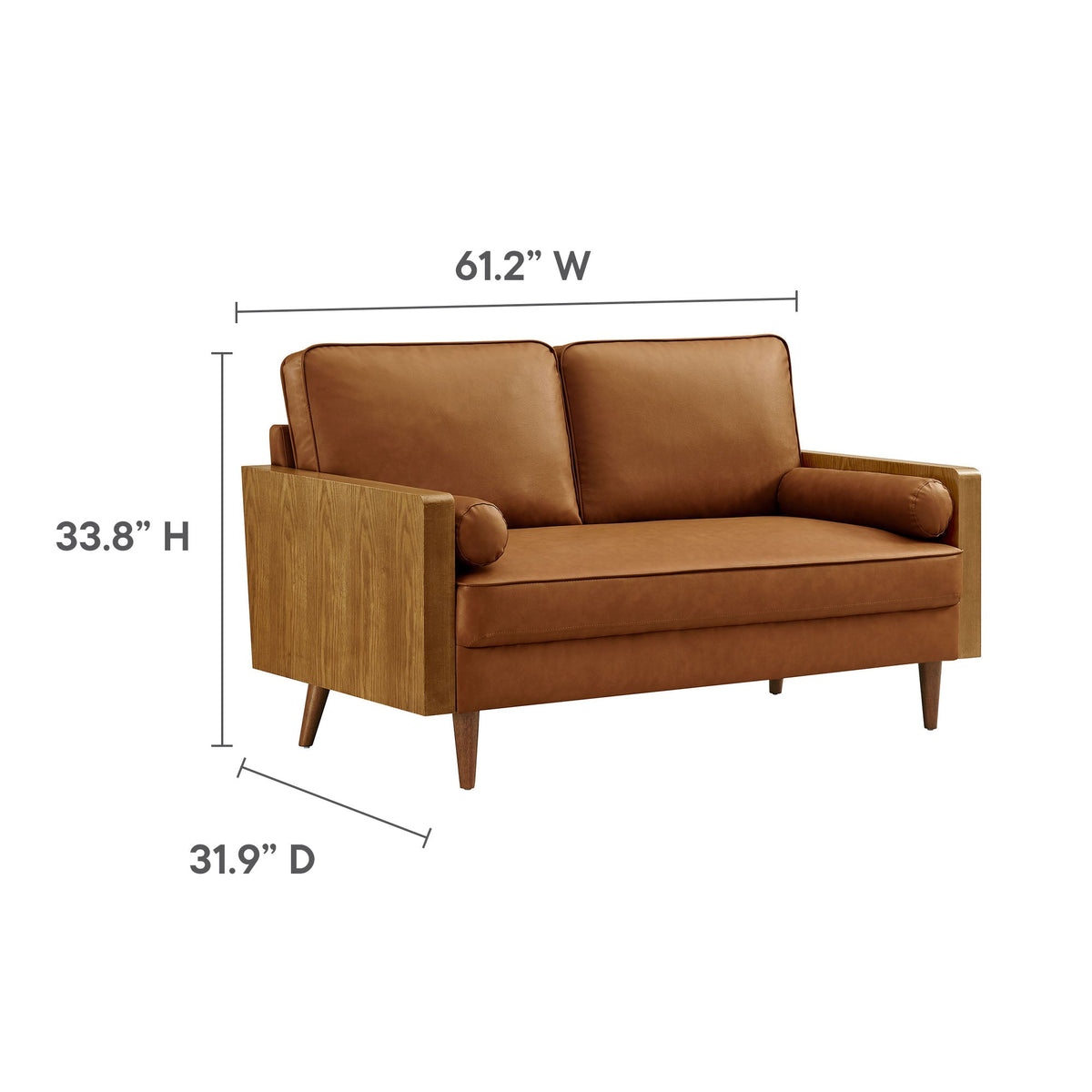 Kellan Vegan Leather Loveseat