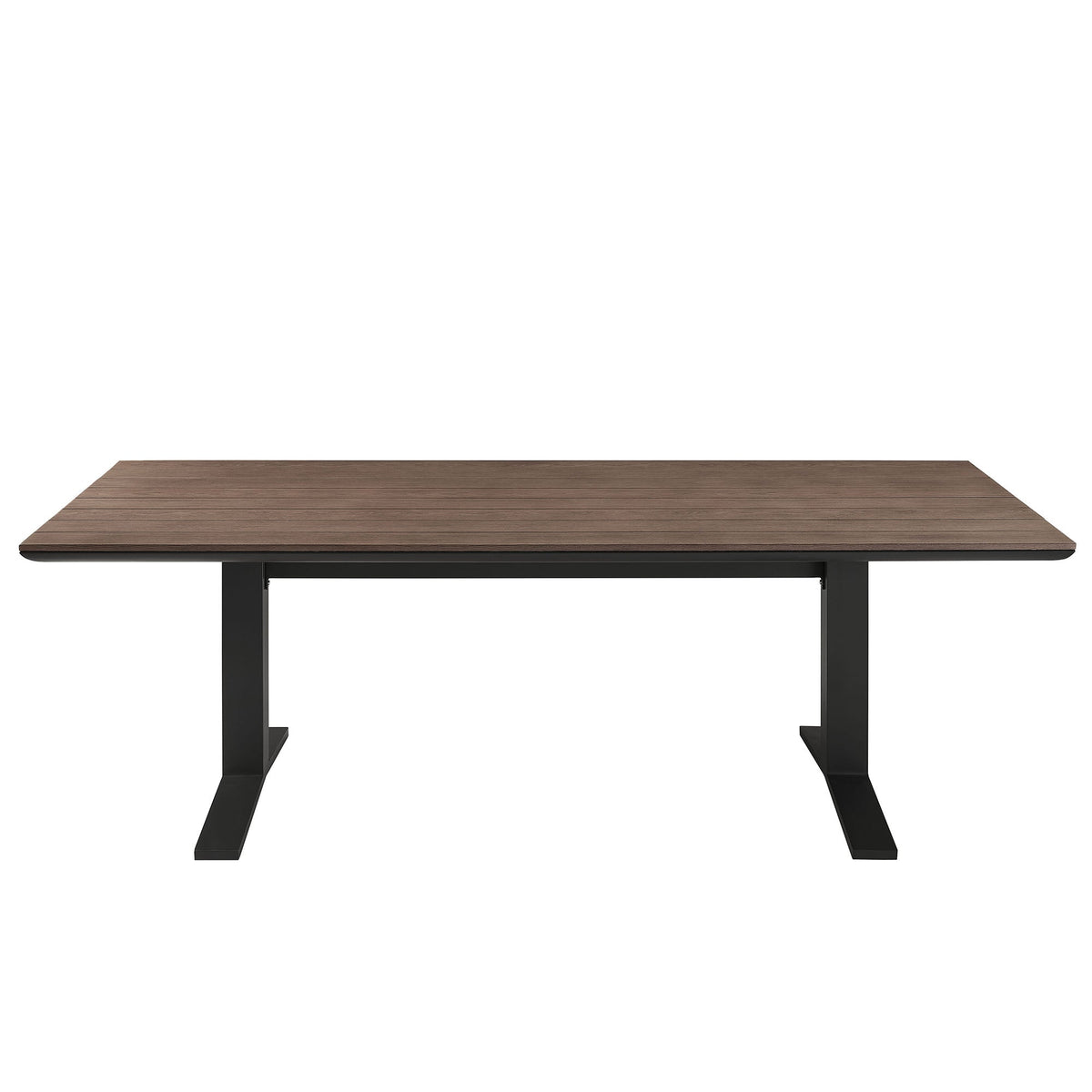 Gavelston 91" Outdoor Patio Aluminum Dining Table, Gray Wash Charcoal Gray - view 3