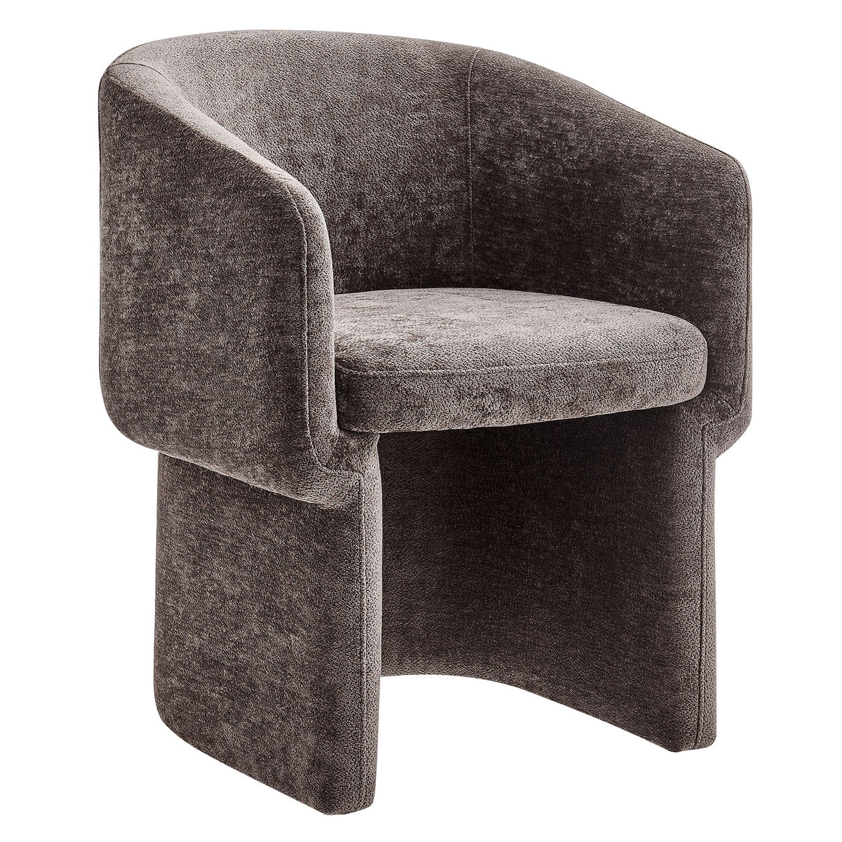 Verity Barrel Back Chenille Dining Armchair