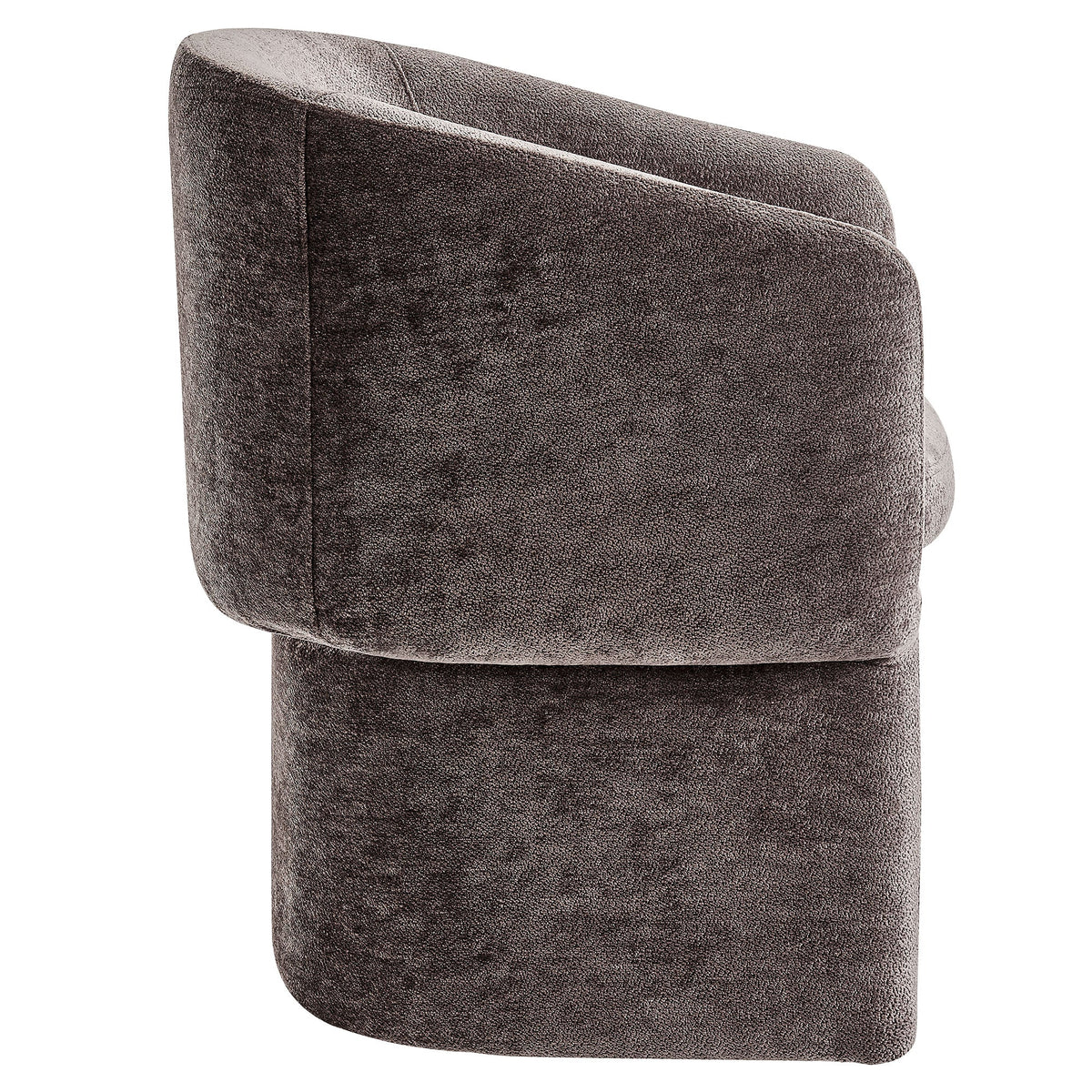 Verity Barrel Back Chenille Dining Armchair