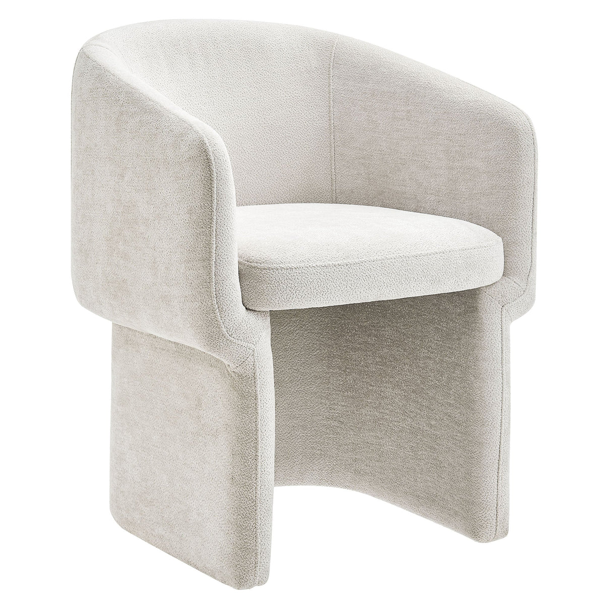 Verity Barrel Back Chenille Dining Armchair