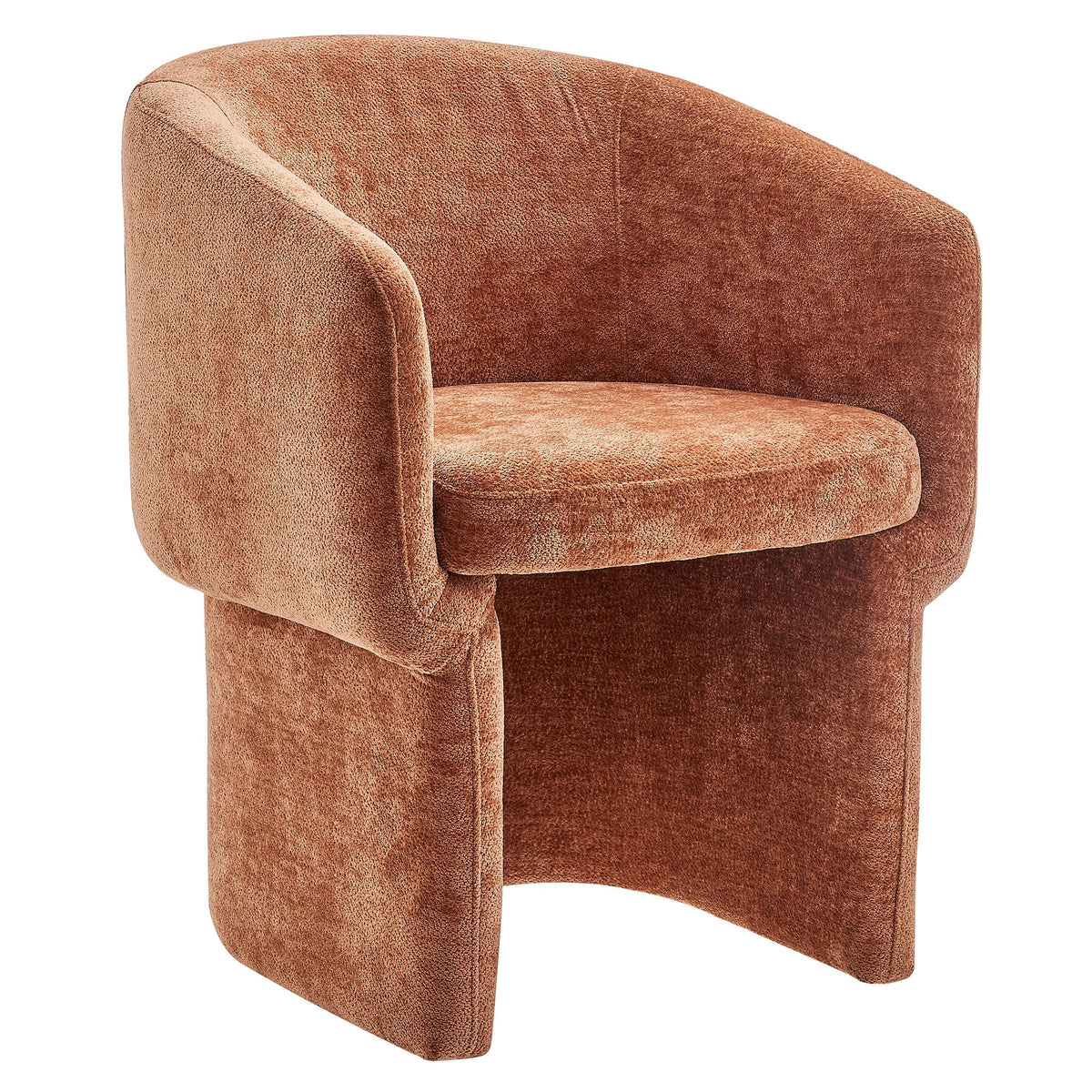 Verity Barrel Back Chenille Dining Armchair