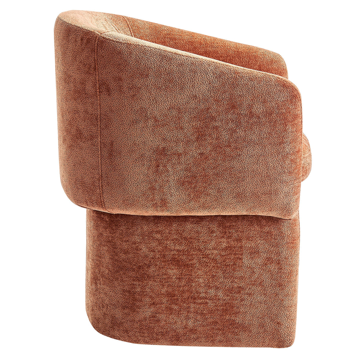 Verity Barrel Back Chenille Dining Armchair