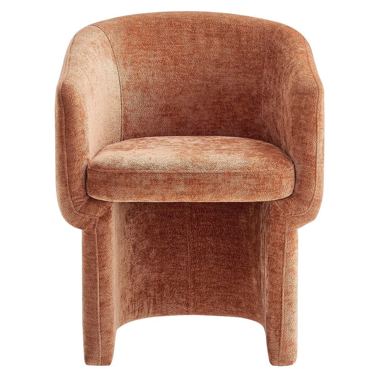 Verity Barrel Back Chenille Dining Armchair