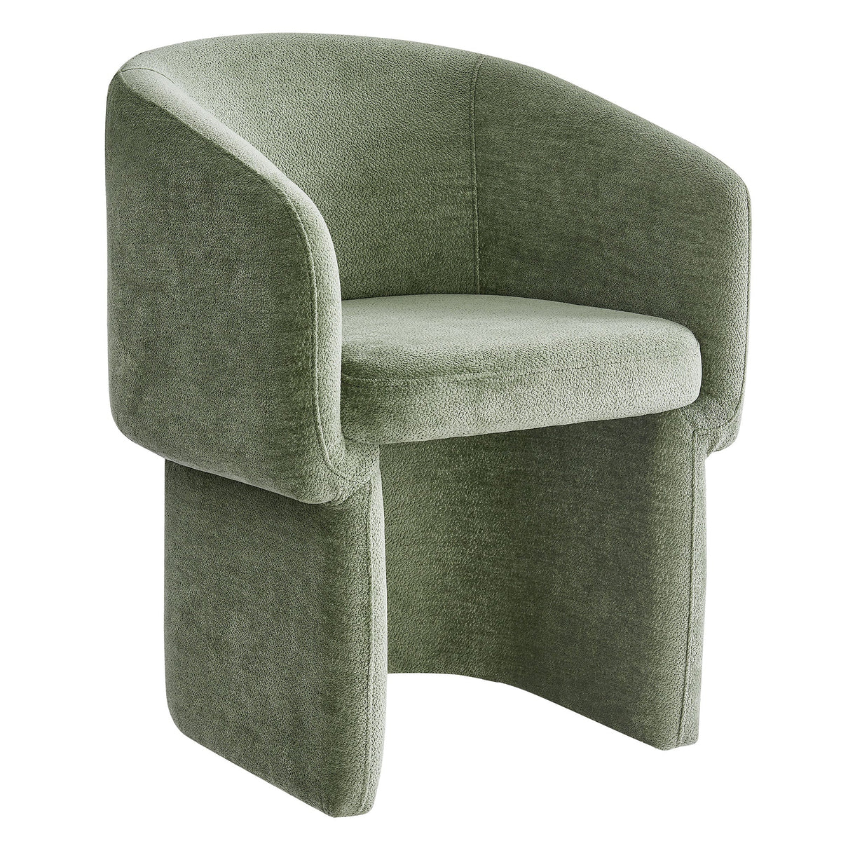 Verity Barrel Back Chenille Dining Armchair