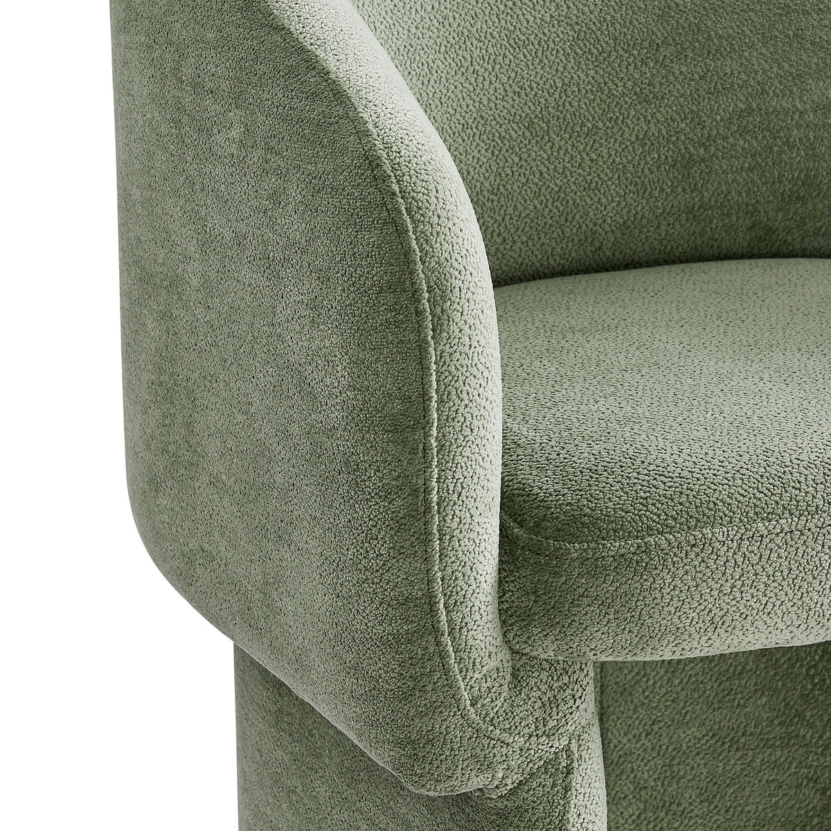 Verity Barrel Back Chenille Dining Armchair