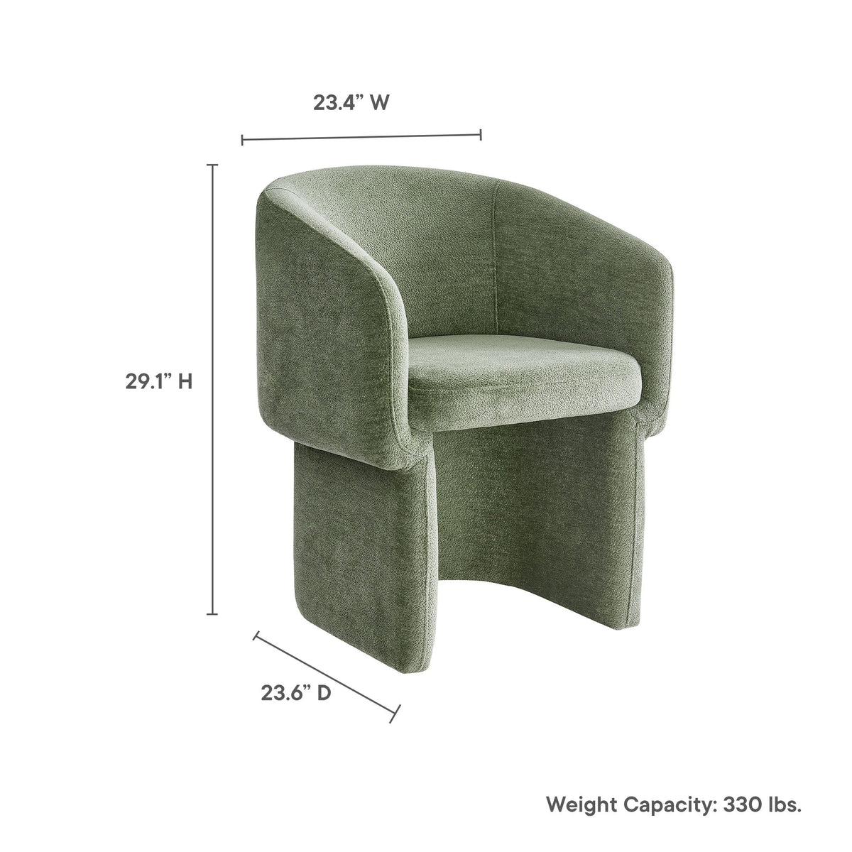 Verity Barrel Back Chenille Dining Armchair