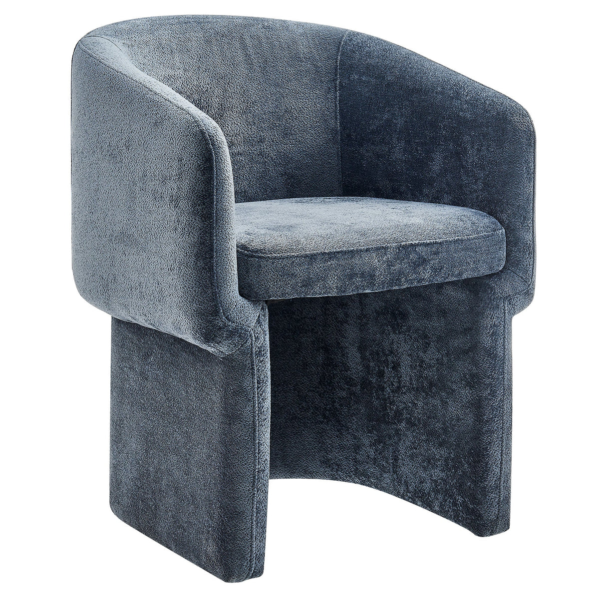 Verity Barrel Back Chenille Dining Armchair