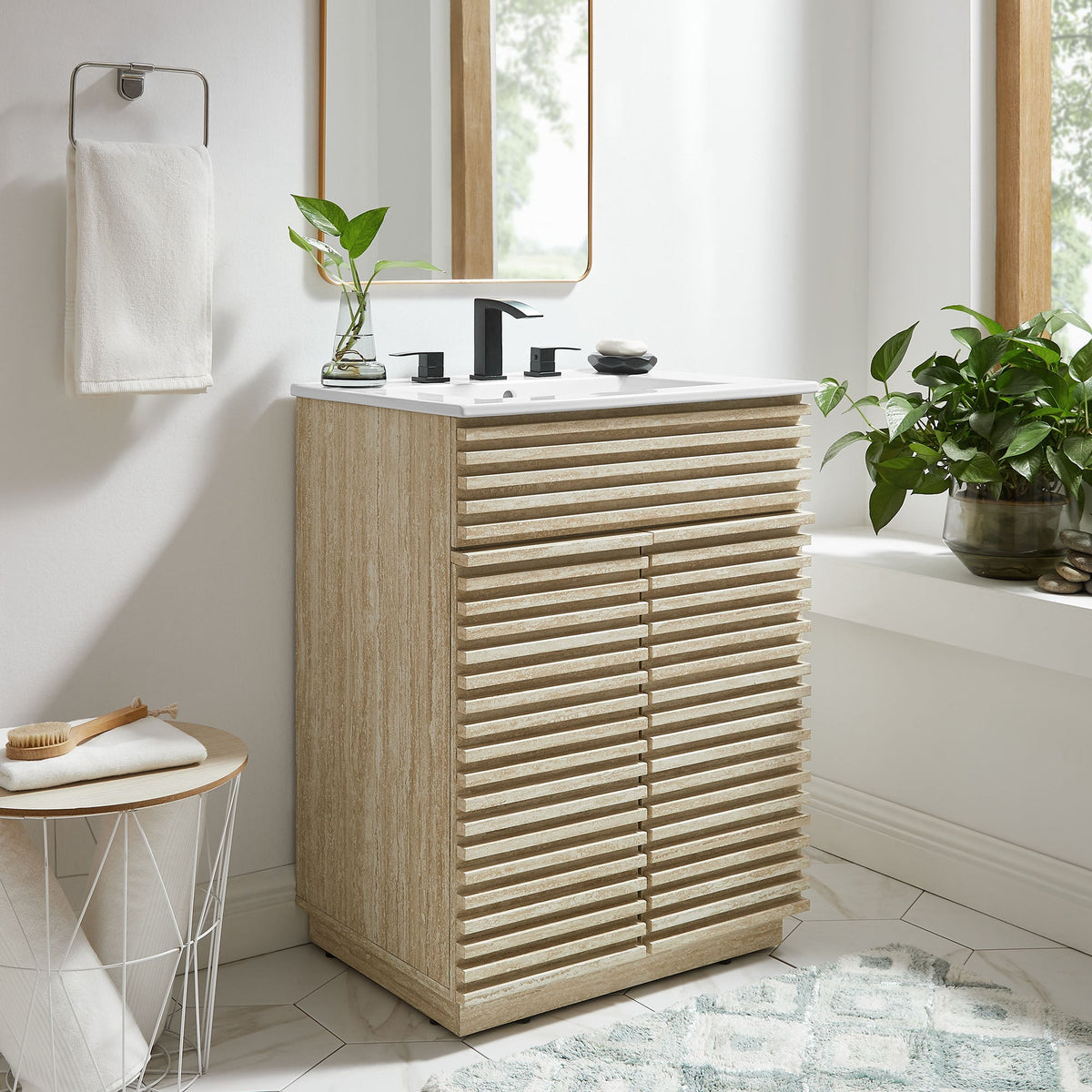 Render 18" and 24" Bathroom Cabinets Basin Not Included