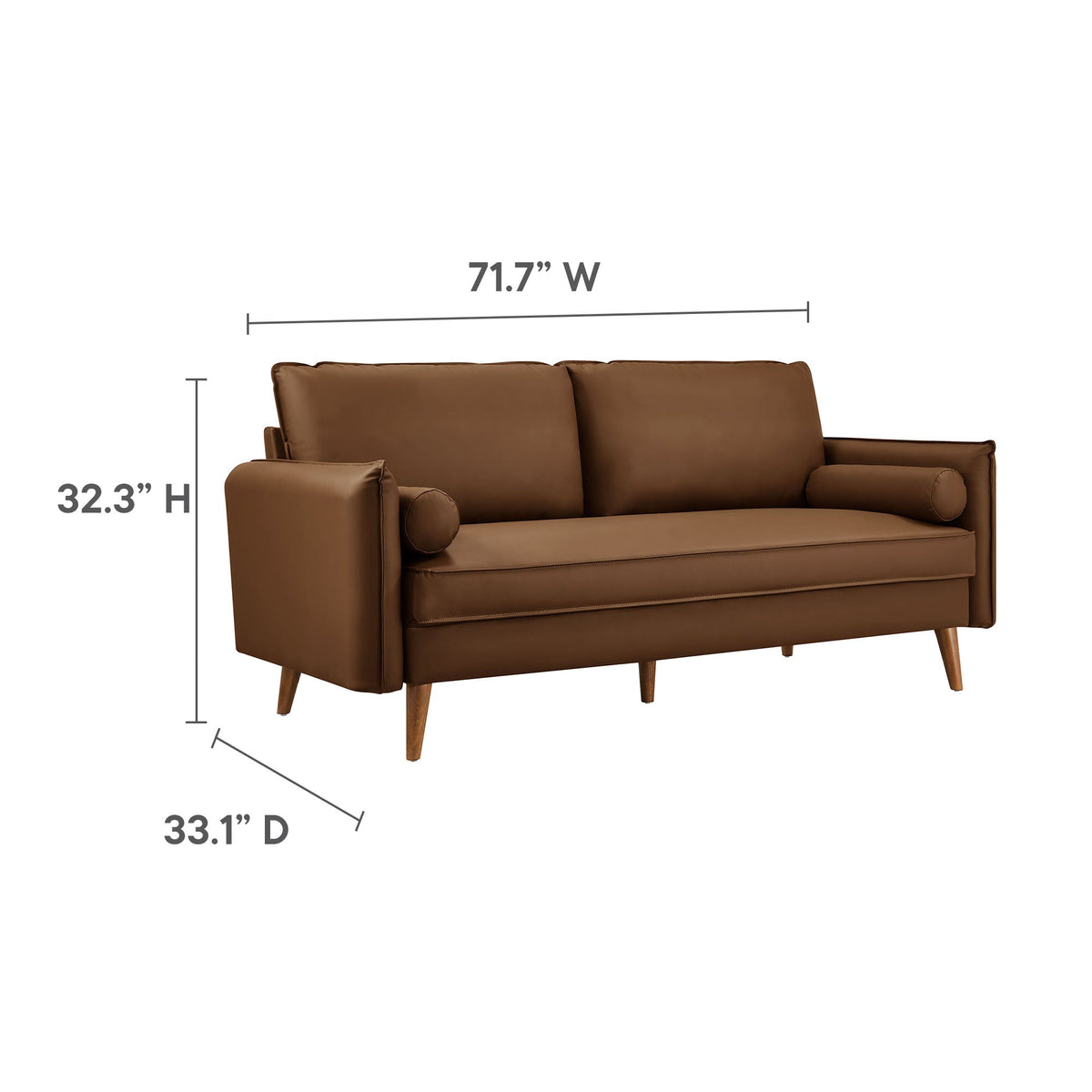 Revive Upholstered Vegan Leather Sofa - view 9
