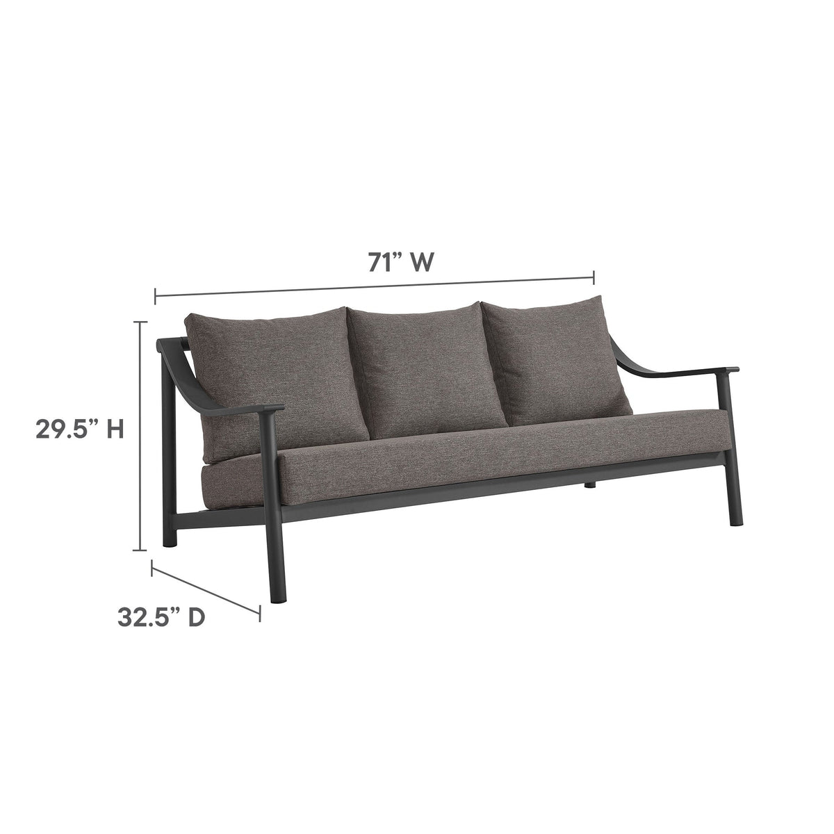 Terrace Outdoor Patio Aluminum Sofa