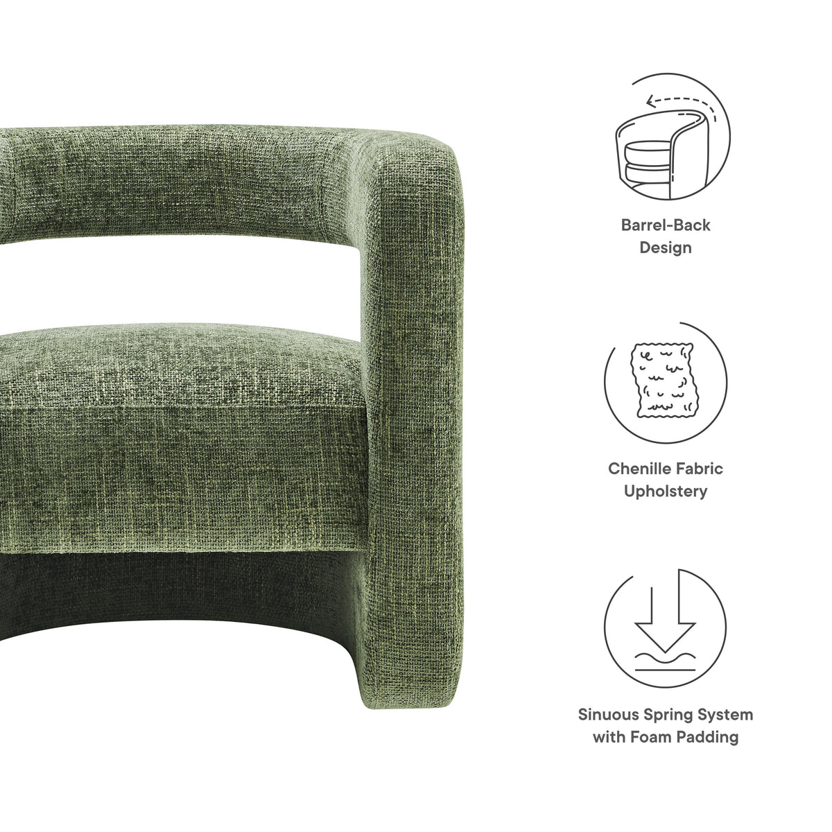 Jaylin Upholstered Chenille Accent Chair - view 23