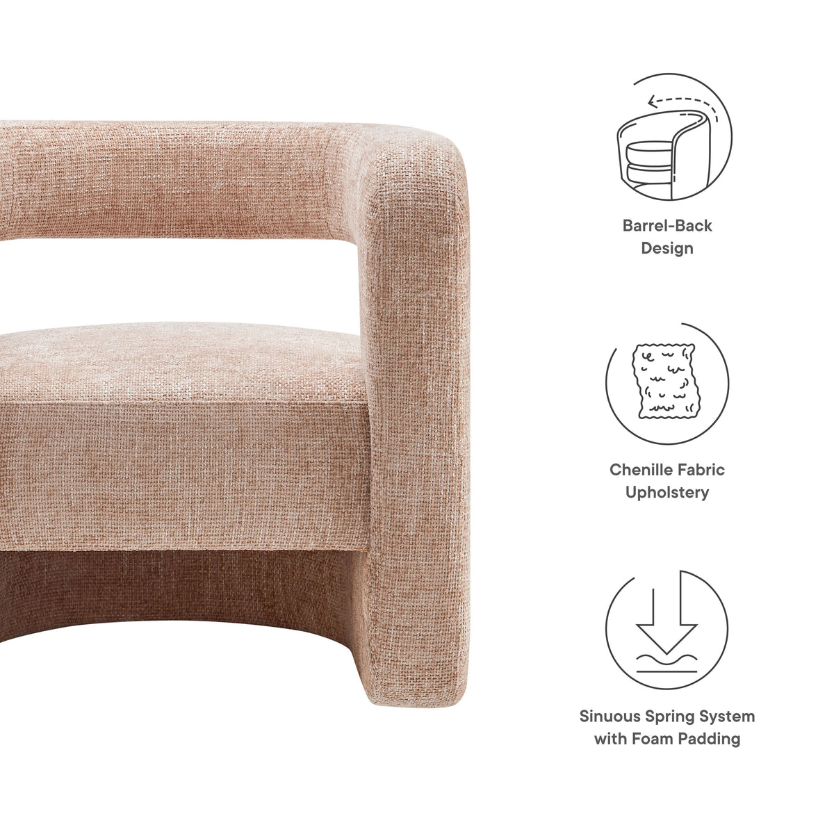 Jaylin Upholstered Chenille Accent Chair - view 24
