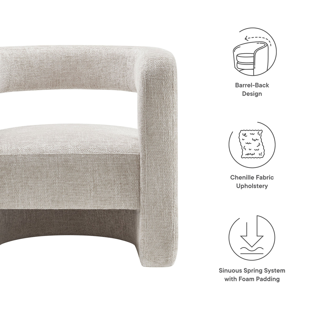 Jaylin Upholstered Chenille Accent Chair - view 22