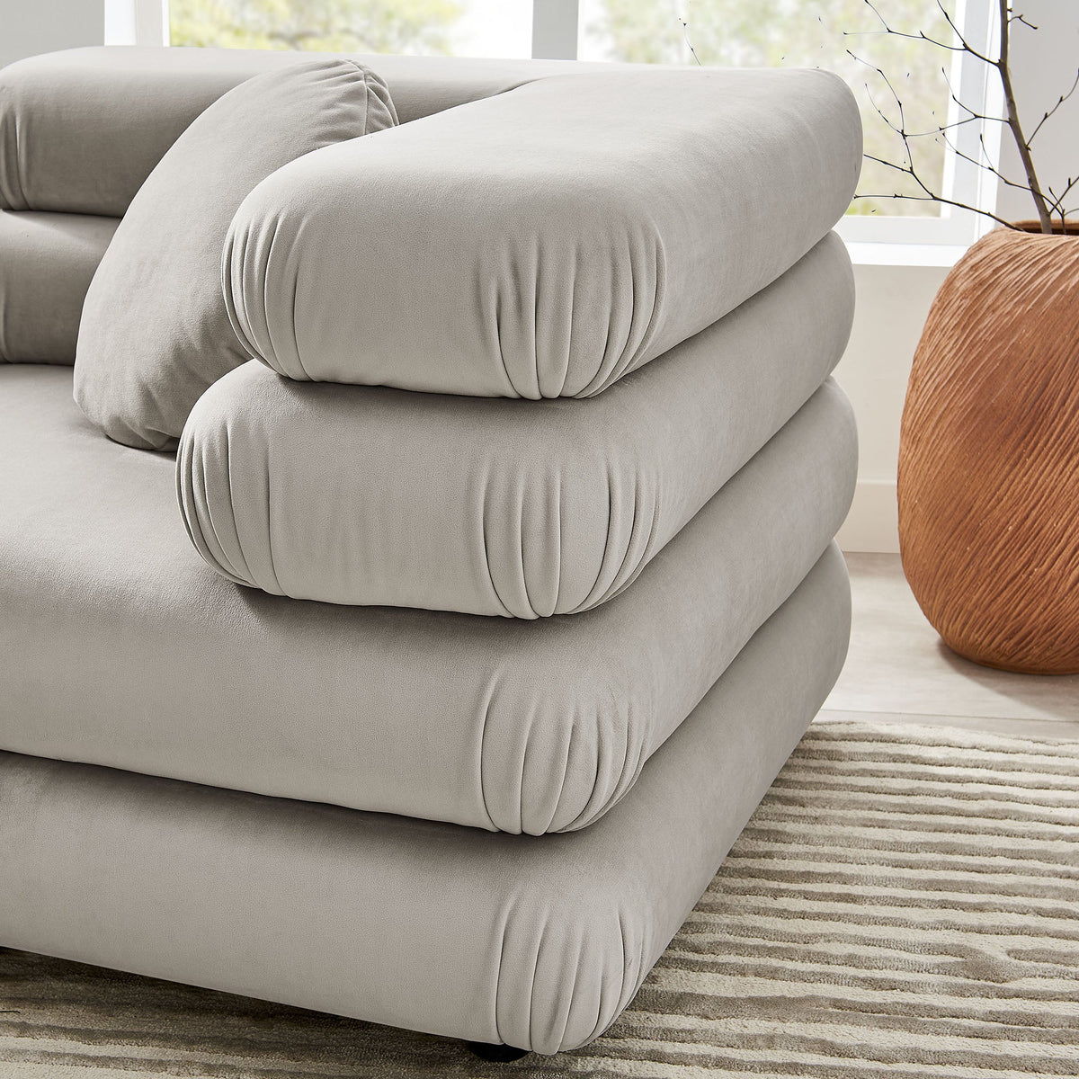 Jubilee 3-Piece Modular Performance Velvet Sectional Sofa