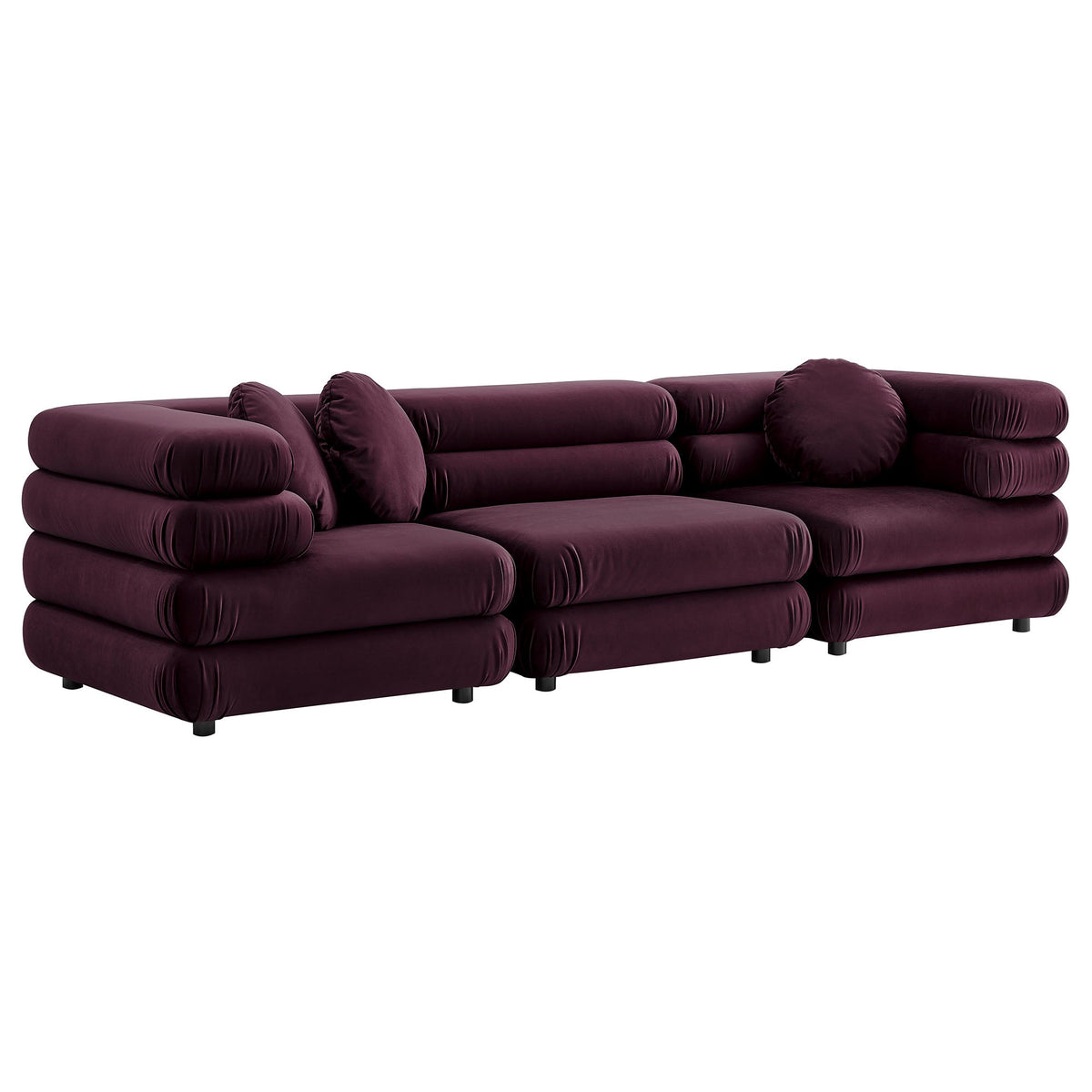 Jubilee 3-Piece Modular Performance Velvet Sectional Sofa