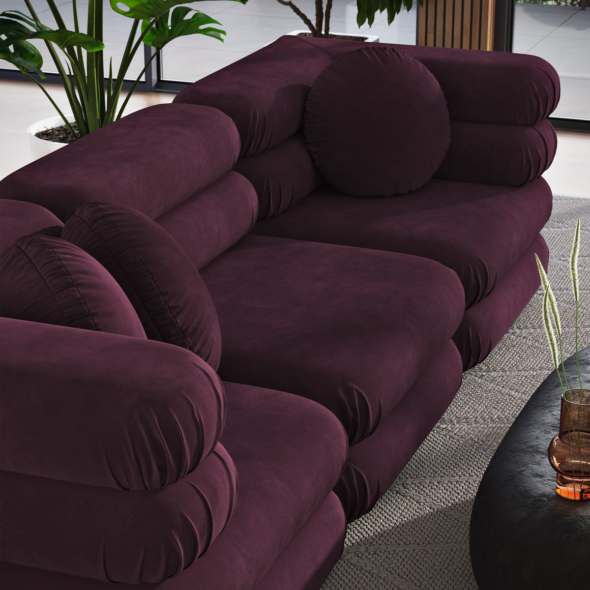 Jubilee 3-Piece Modular Performance Velvet Sectional Sofa