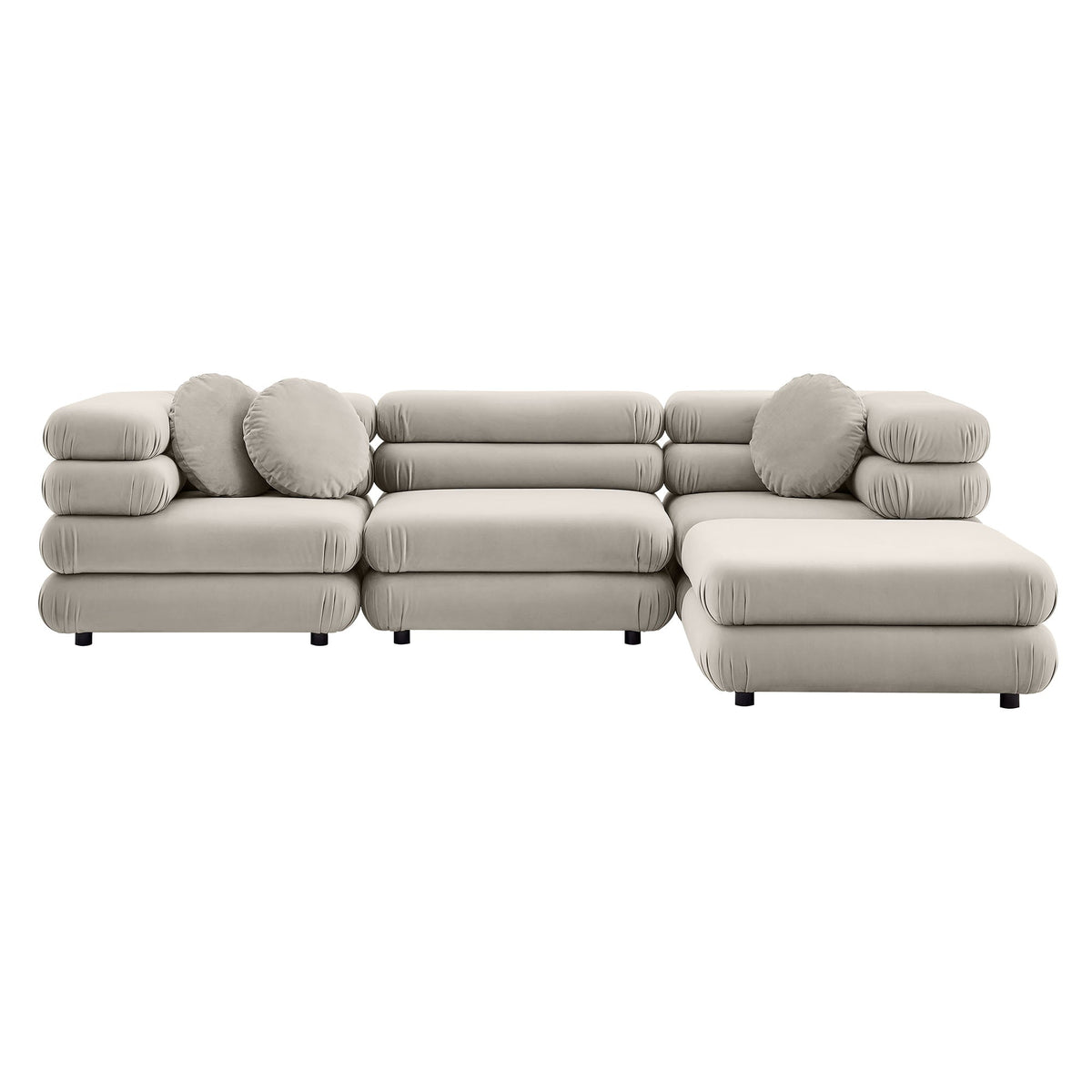 Jubilee 4-Piece Modular Performance Velvet Sectional Sofa