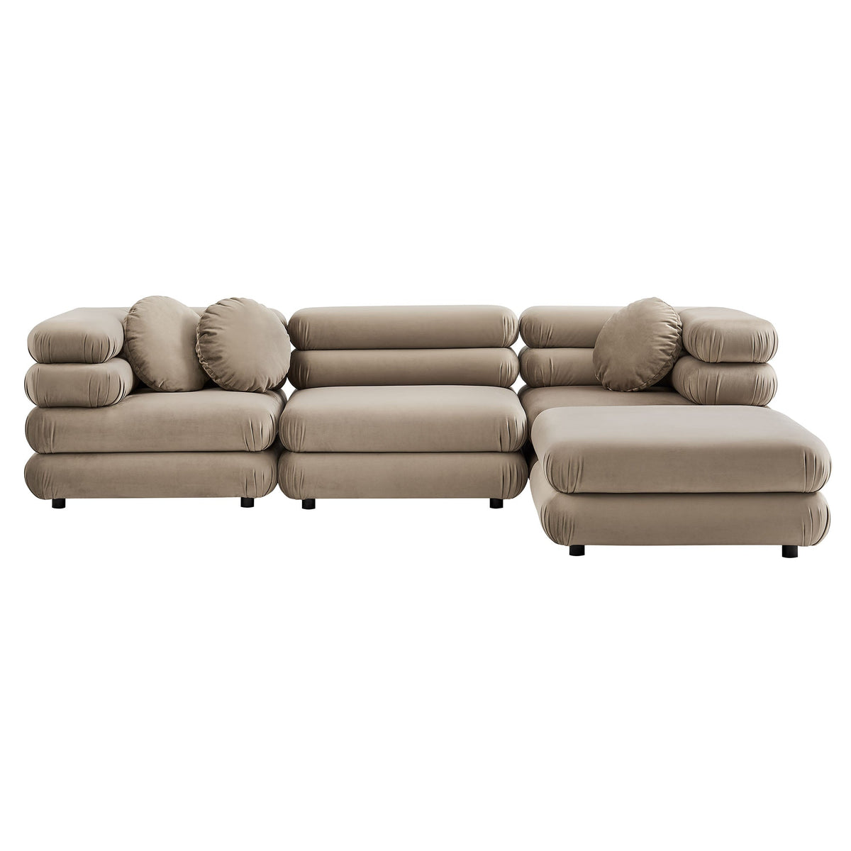 Jubilee 4-Piece Modular Performance Velvet Sectional Sofa