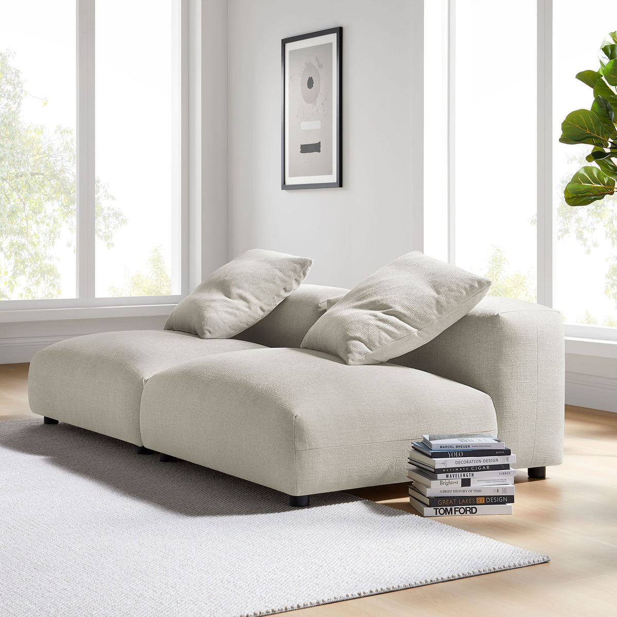 Solace 2-Piece Modular Upholstered Fabric Sofa - view 11