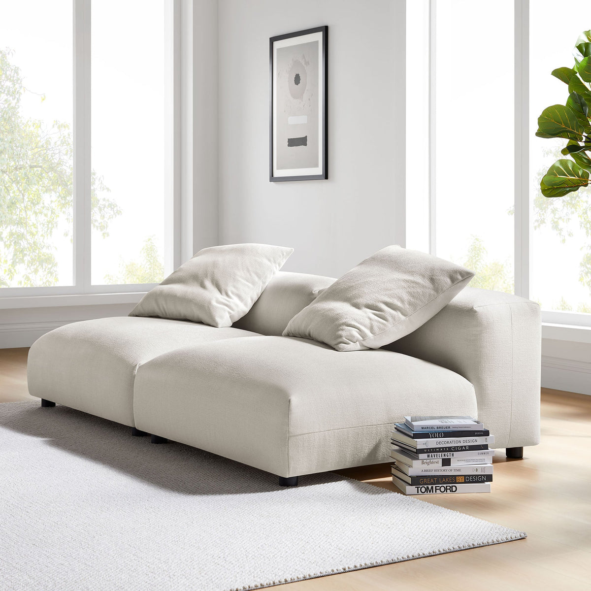 Solace 2-Piece Modular Upholstered Fabric Sofa - view 12
