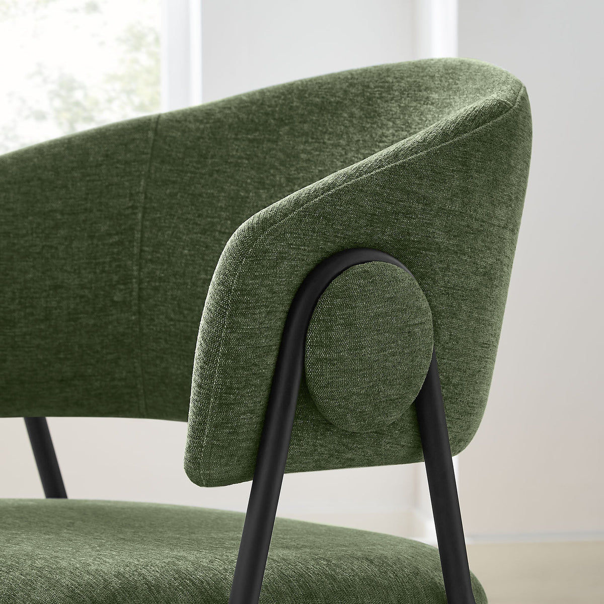 Nella Upholstered Heathered Chenille Dining Chairs Set of 2