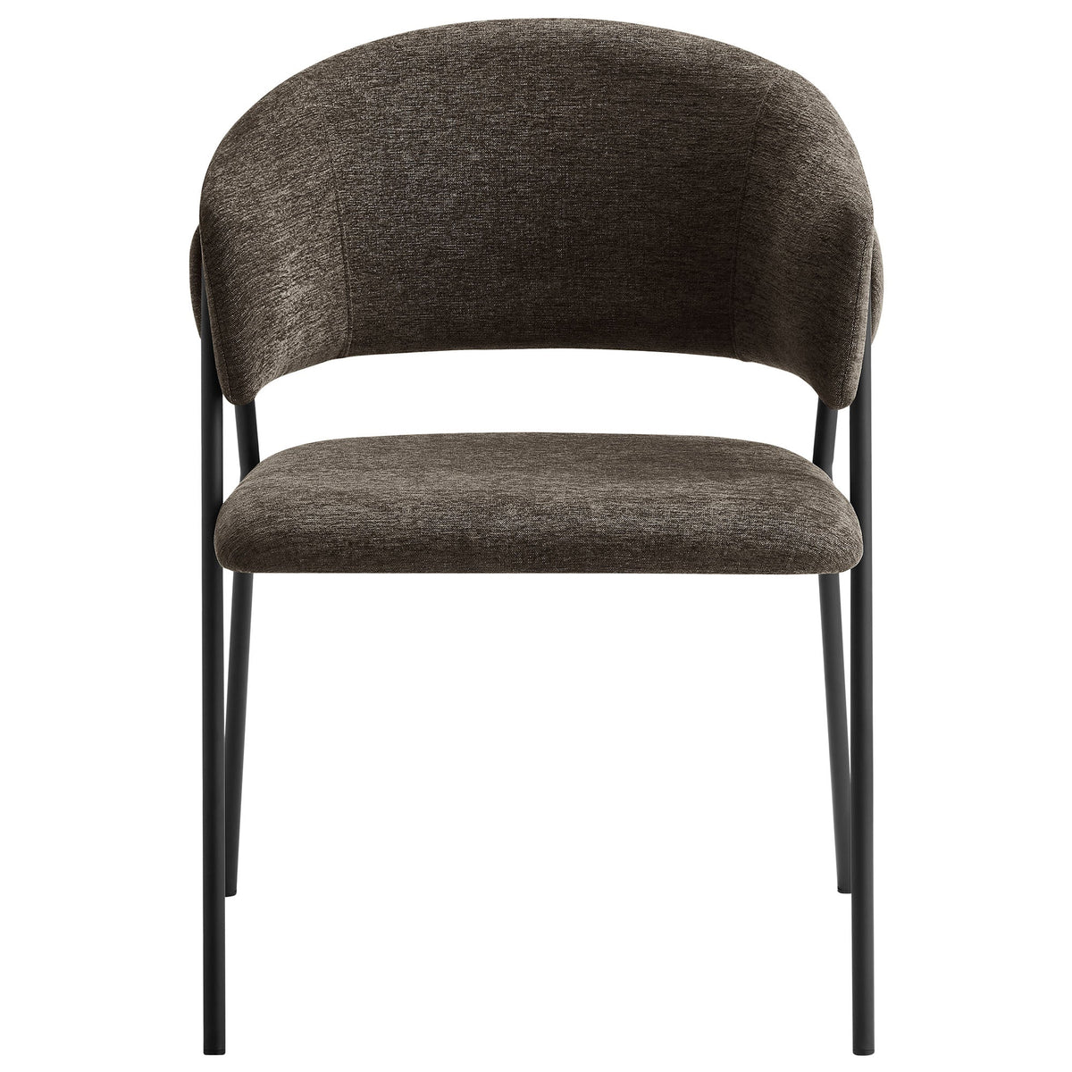 Nella Upholstered Heathered Chenille Dining Chairs Set of 2