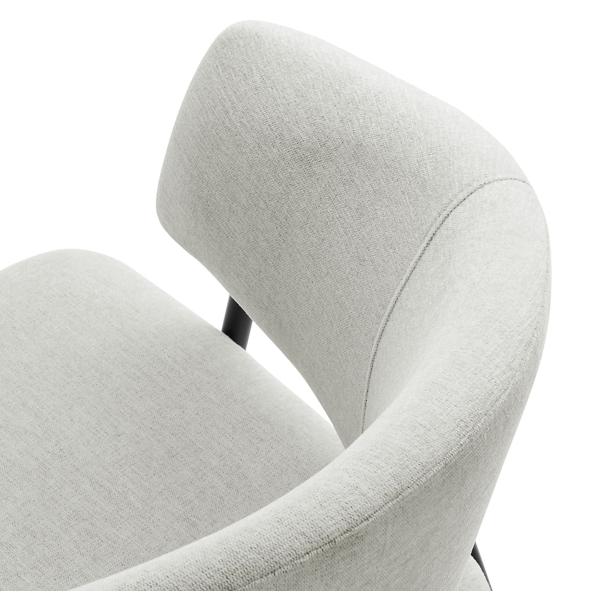 Nella Upholstered Heathered Chenille Dining Chairs Set of 2