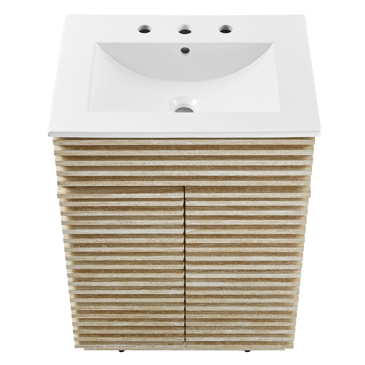 Render 18" and 24" Bathroom Vanities with White Basin Included