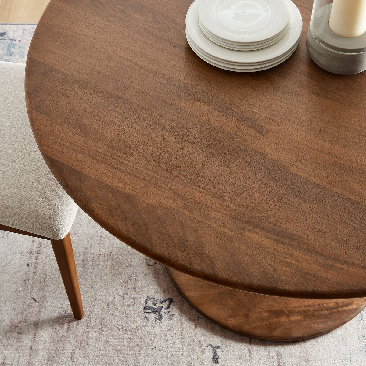 Lippa 48" Round Solid Wood Dining Table