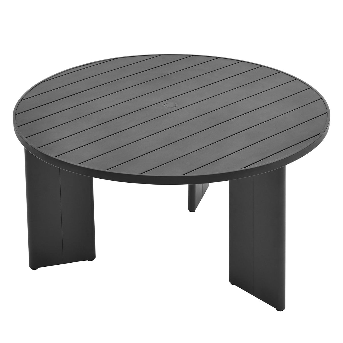 Tahoe Round Outdoor Patio Aluminum Dining Table - view 2