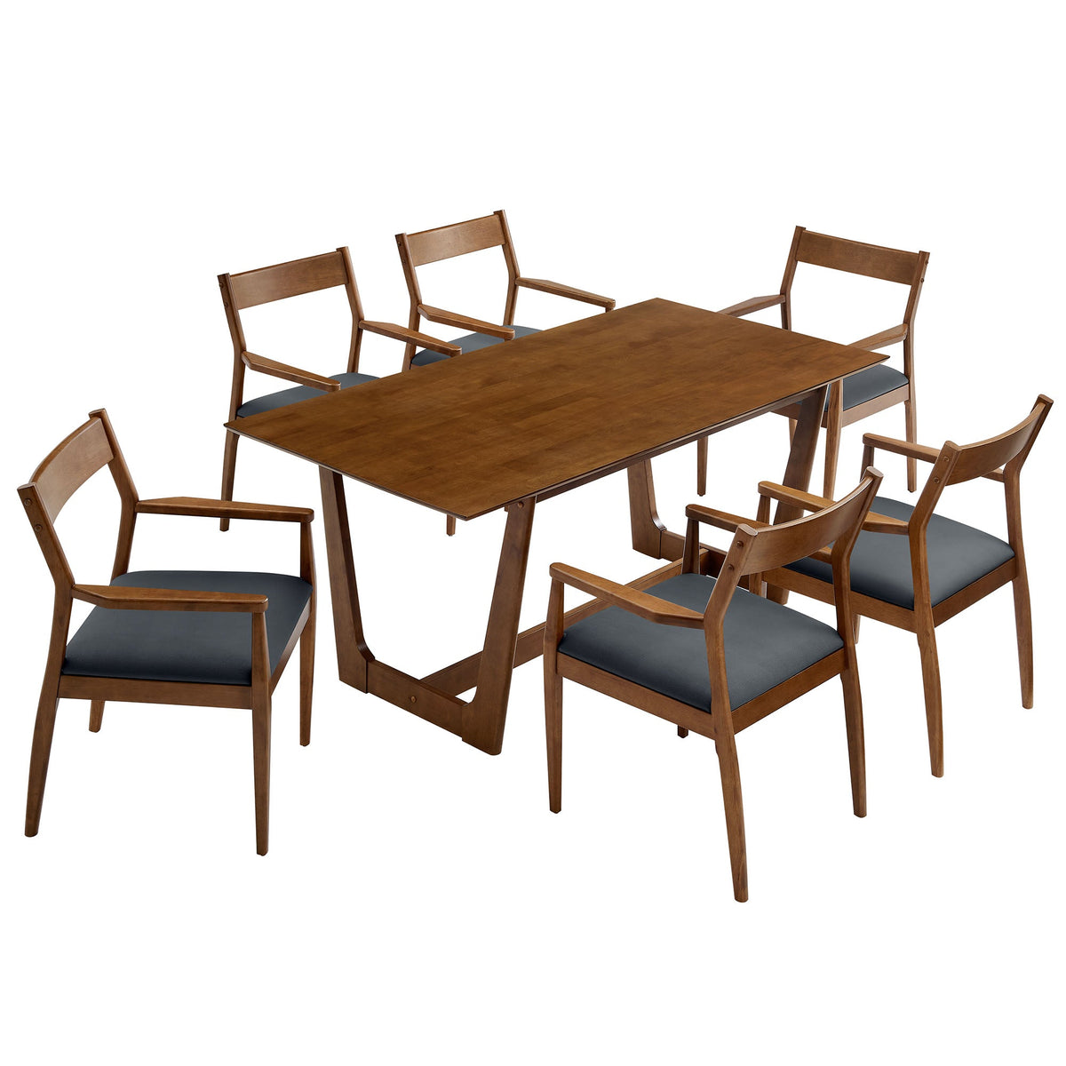Solara 7-Piece Wood Dining Set
