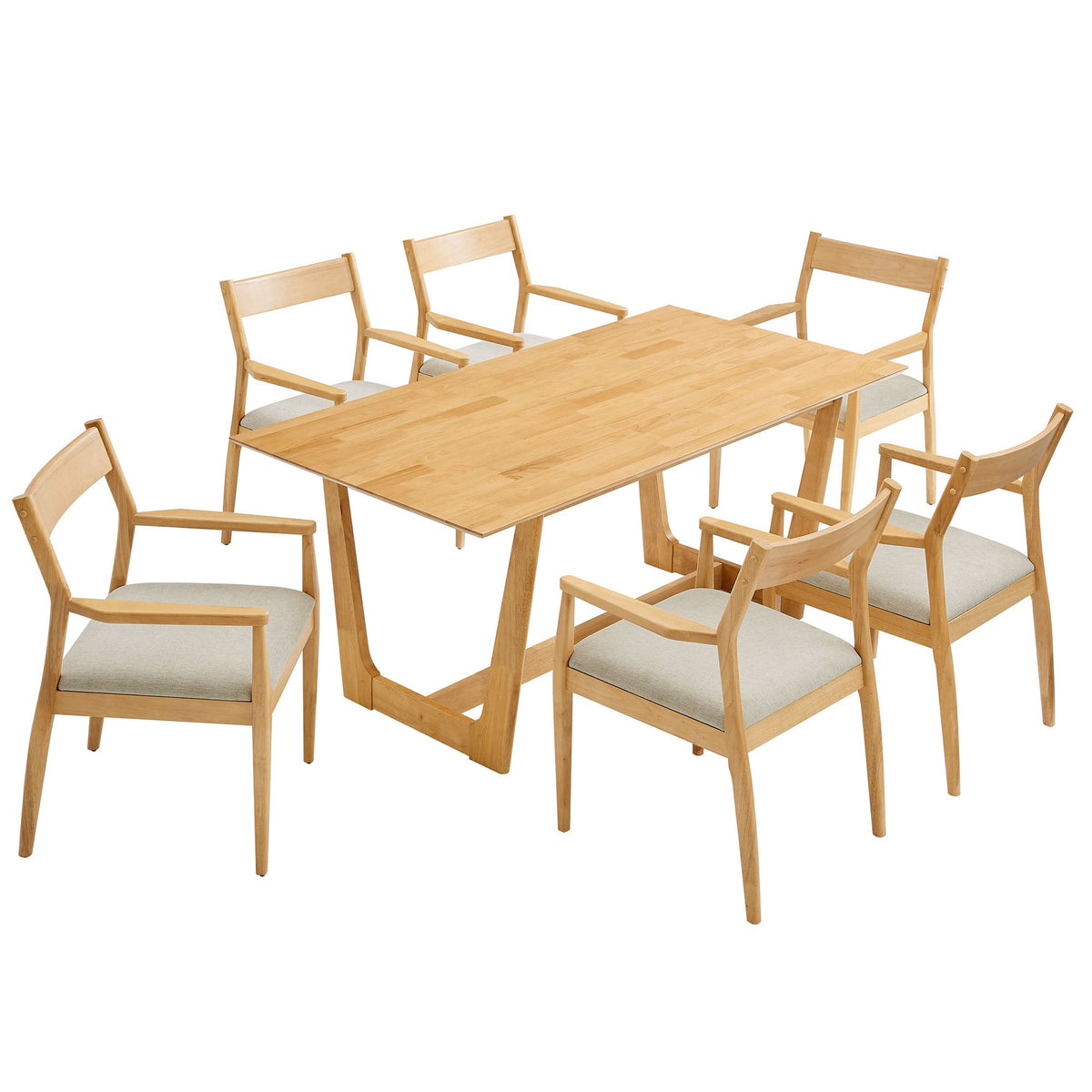 Solara 7-Piece Wood Dining Set