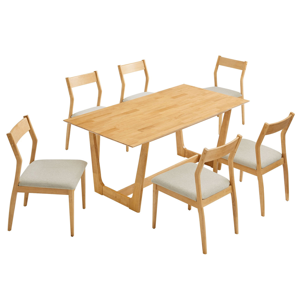 Solara 7-Piece Wood Dining Set