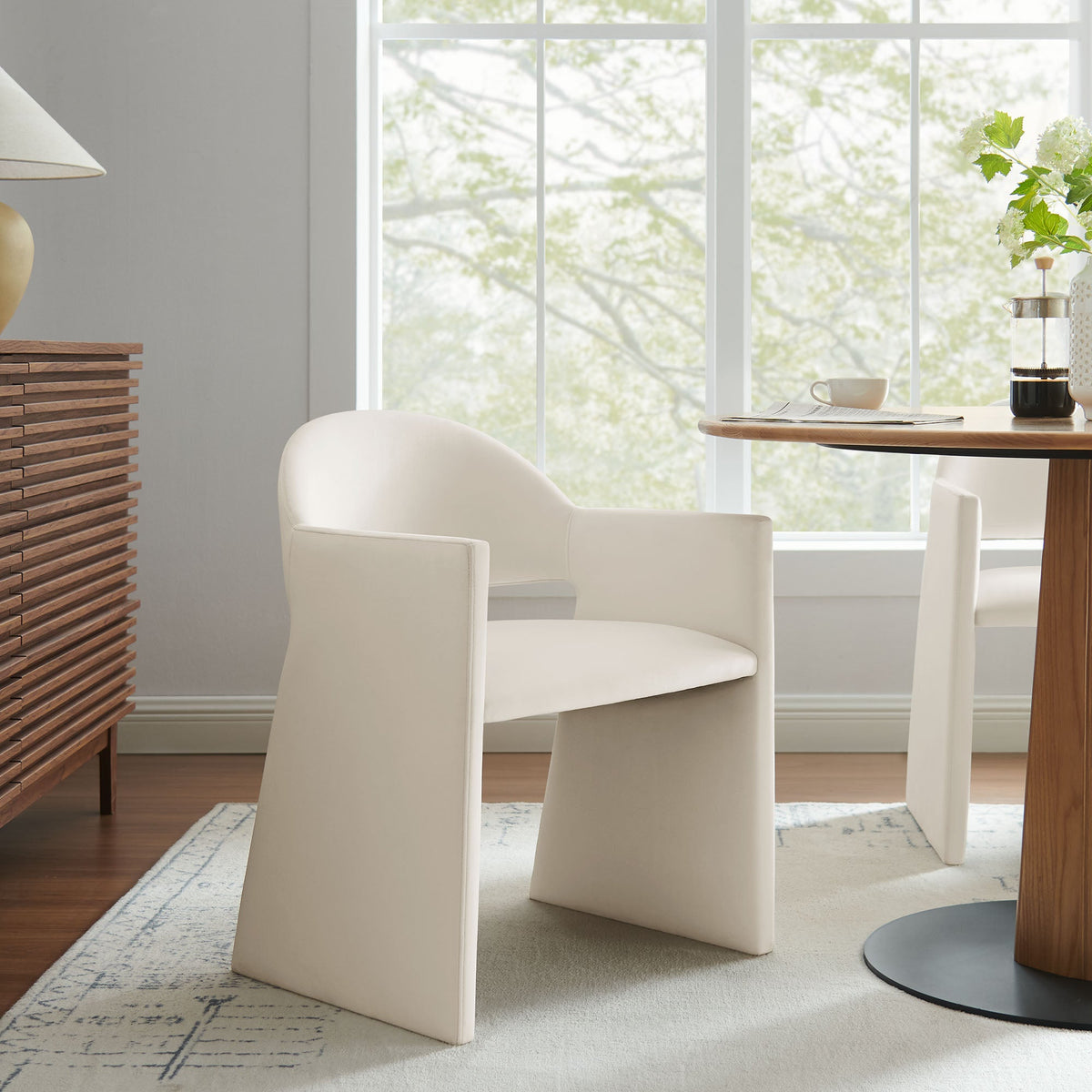 Talia Performance Velvet Dining Armchair