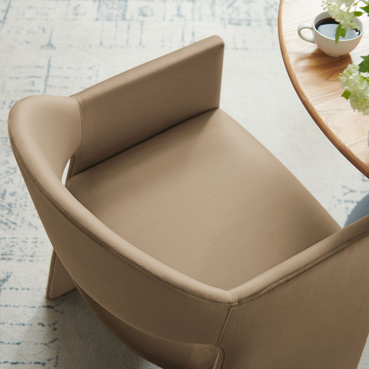 Talia Performance Velvet Dining Armchair