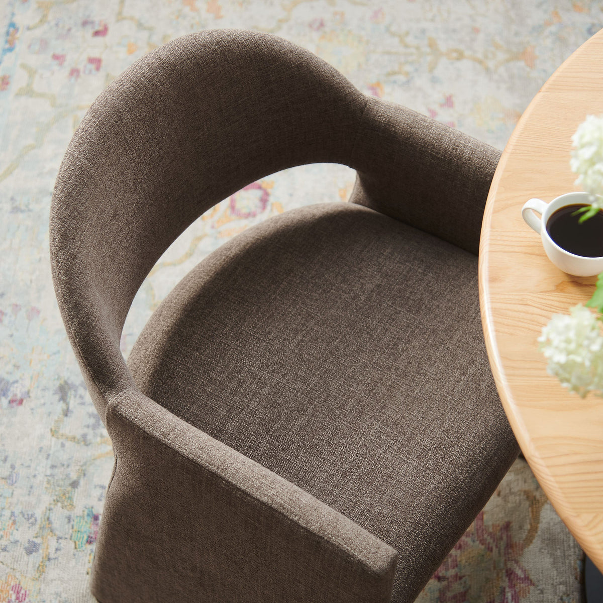 Talia Upholstered Fabric Dining Armchair