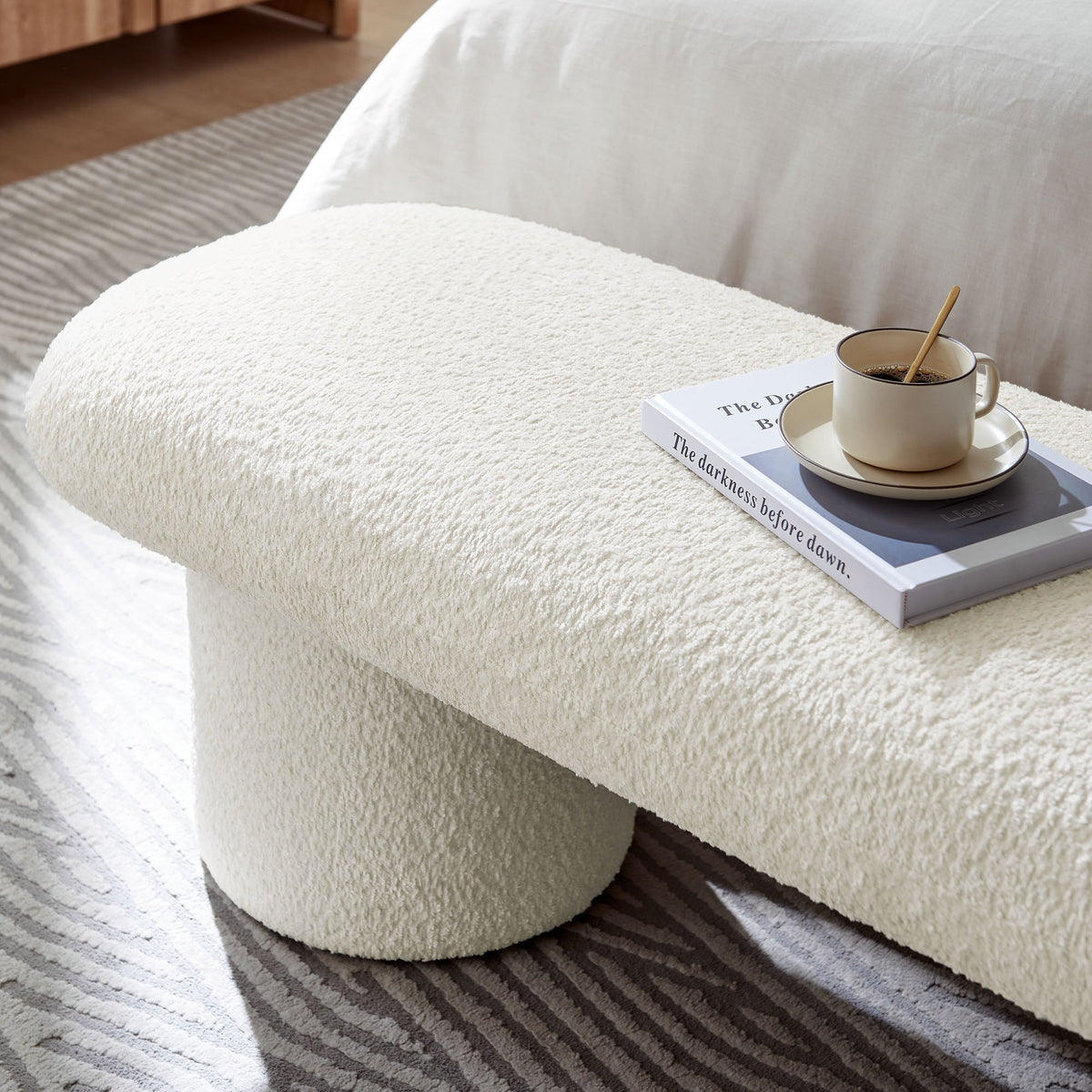 Orla Chenille Upholstered Bench - view 11