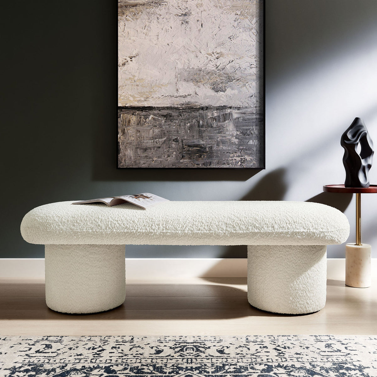 Orla Chenille Upholstered Bench - view 15
