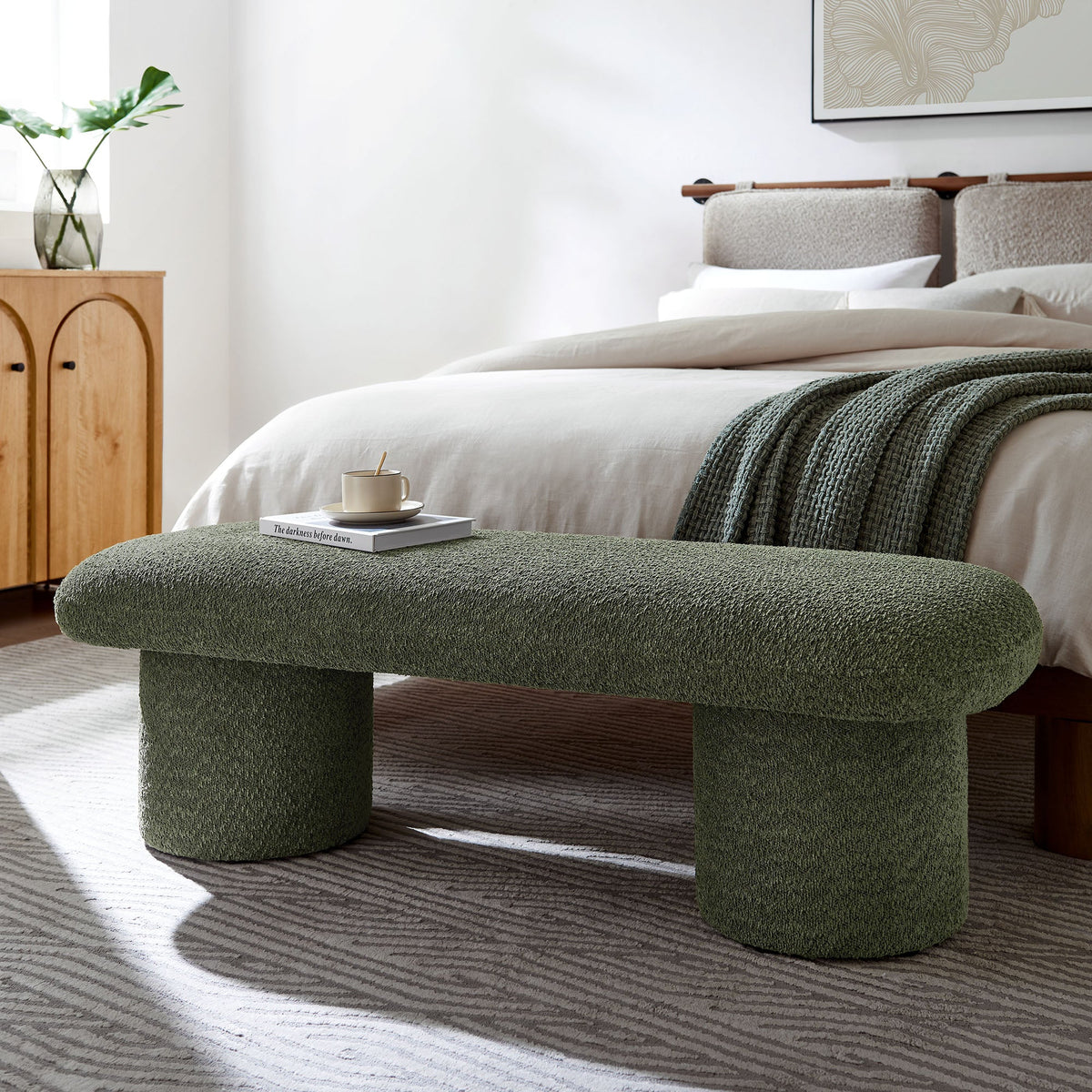 Orla Chenille Upholstered Bench - view 14