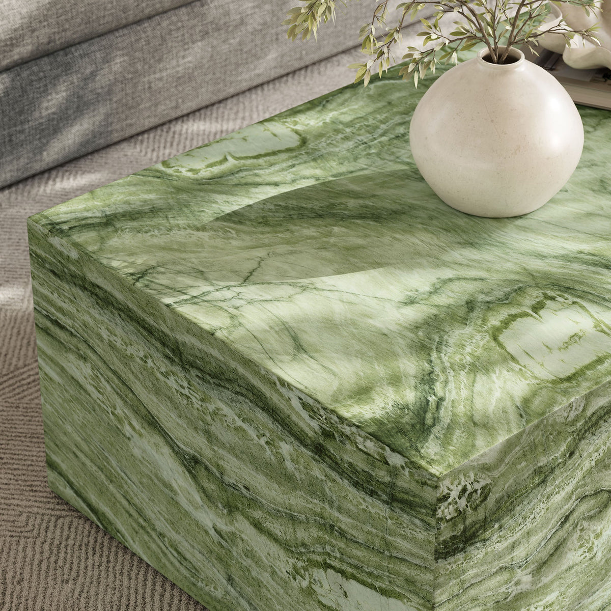 Jordana Square Plinth Indoor - Outdoor Patio Concrete Coffee Table