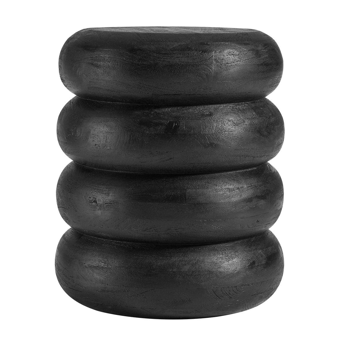 Ellery Round Stacked Wood Side Table
