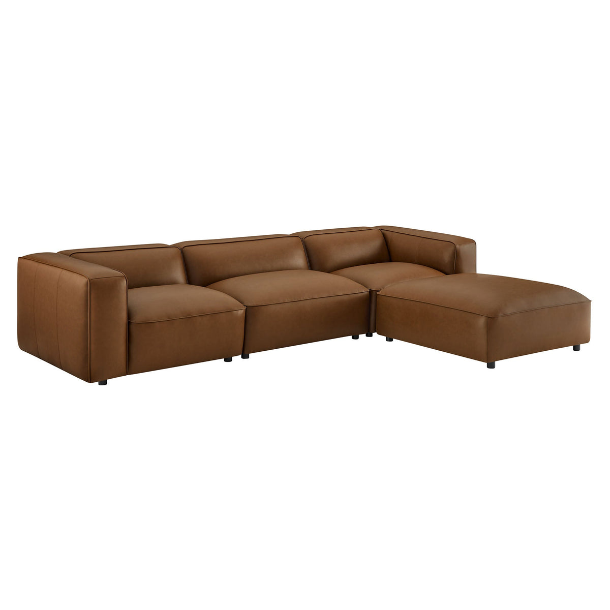 Auren 4-Piece Vegan Leather Modular Sofa Set - view 2