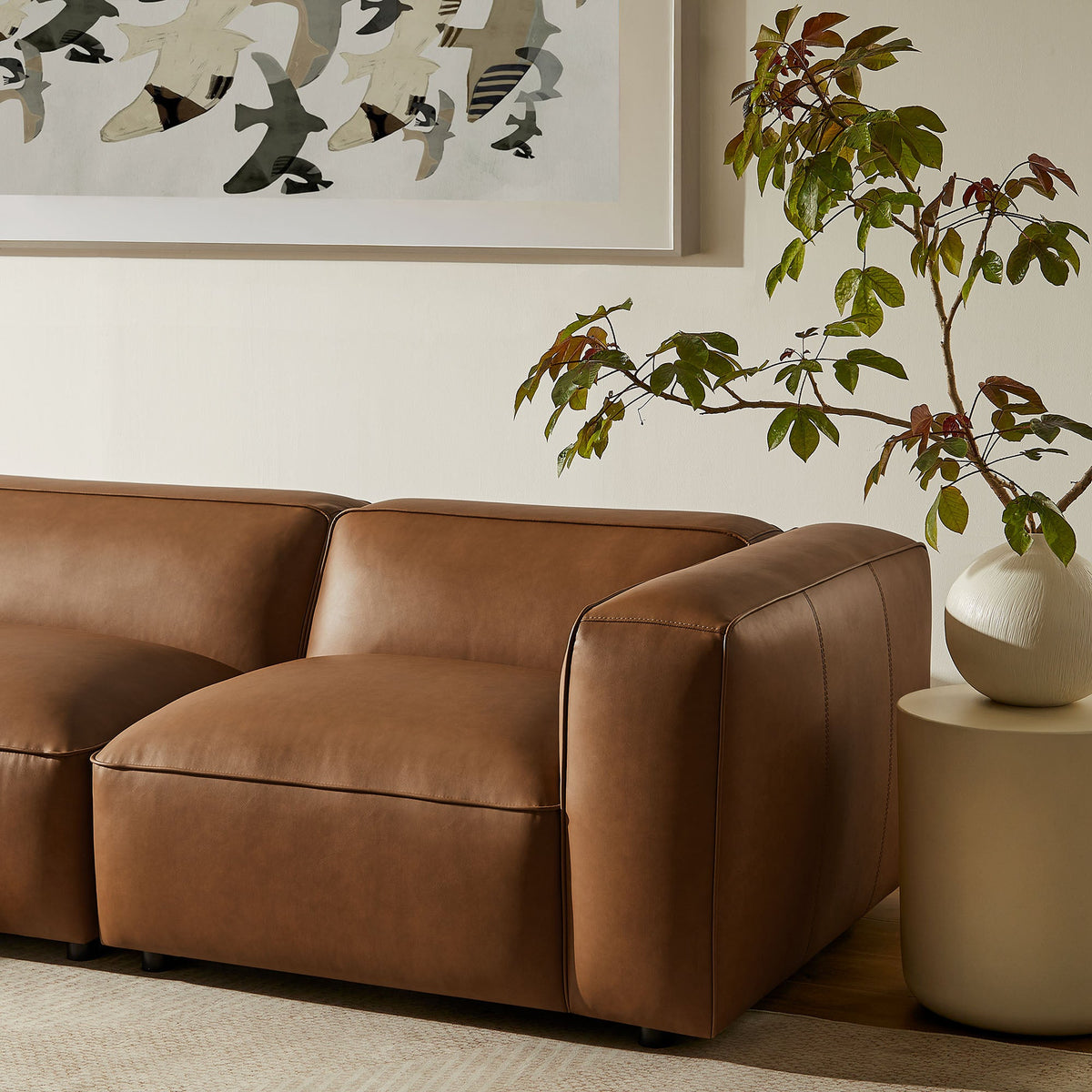 Auren 4-Piece Vegan Leather Modular Sofa Set - view 6