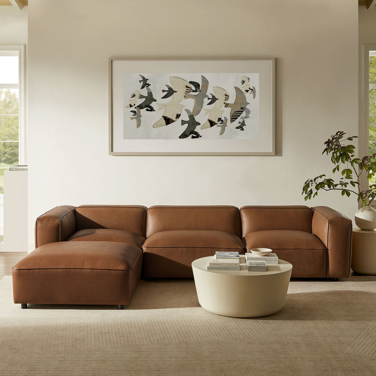Auren 4-Piece Vegan Leather Modular Sofa Set - view 8