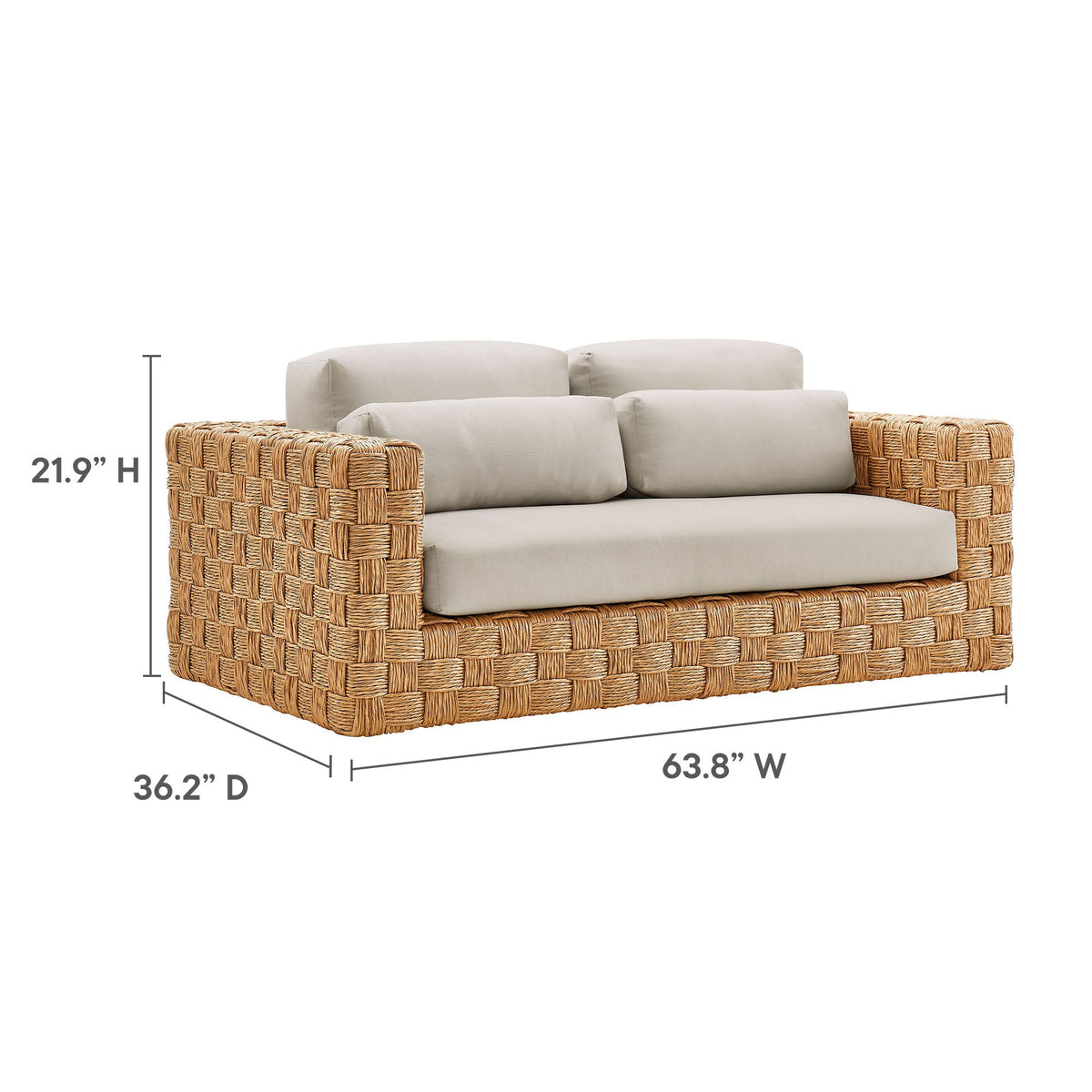 Thames  4-Piece Outdoor Patio Wicker Rattan Furniture Set