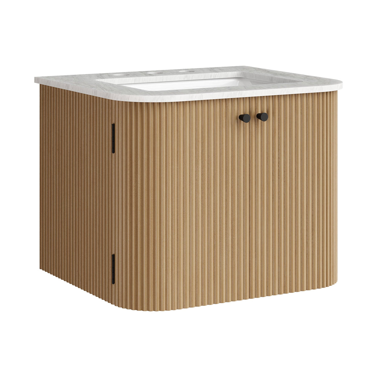 Zia Wall-Mount Bathroom Vanity with Marble Sink - view 1