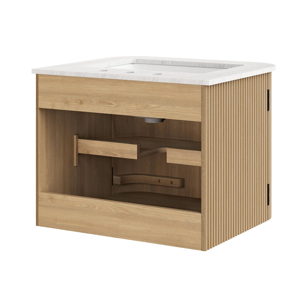 Zia Wall-Mount Bathroom Vanity with Marble Sink - view 13